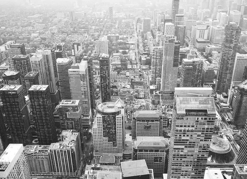 canadian city from above