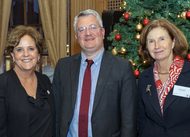 Cllr Lewis with British Ambassador to France (Menna Rawlings) and French Ambassador to UK (Hélène Duchêne)