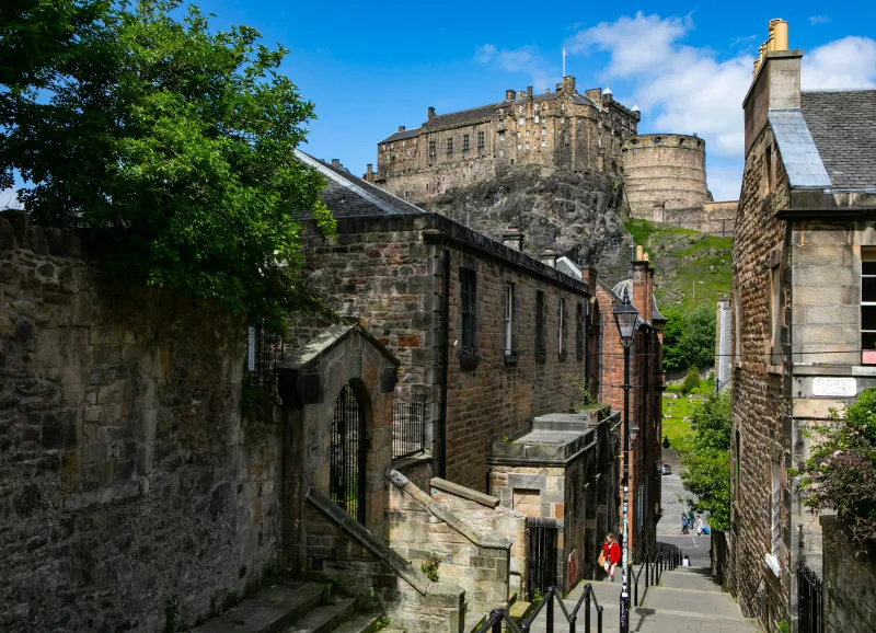 Edinburgh castle scenic view