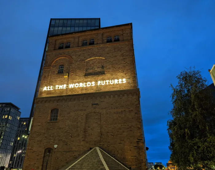 message on building